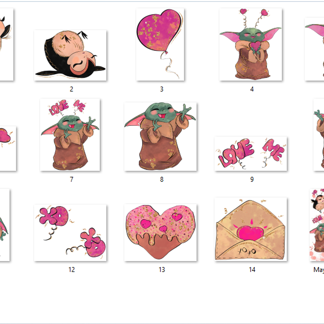 Kit Digital Baby Yoda  2