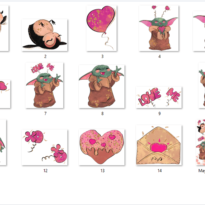 Kit Digital Baby Yoda  2