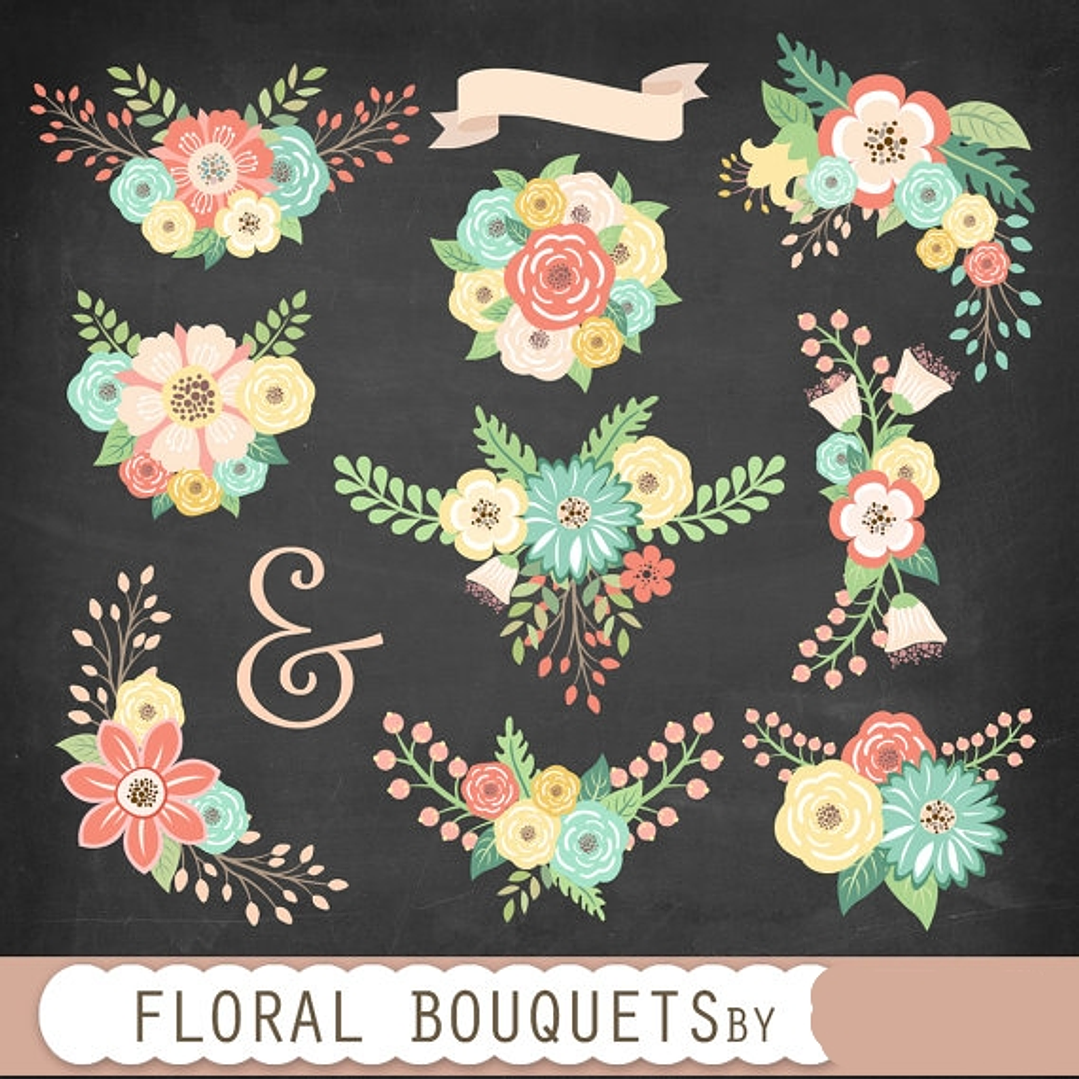 Kit Digital Buquê Floral 1