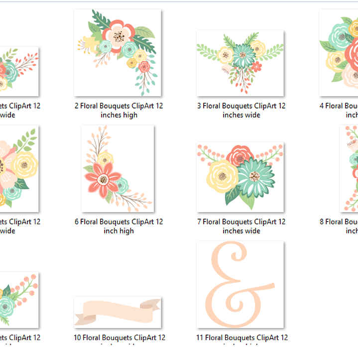 Kit Digital Buquê Floral 2