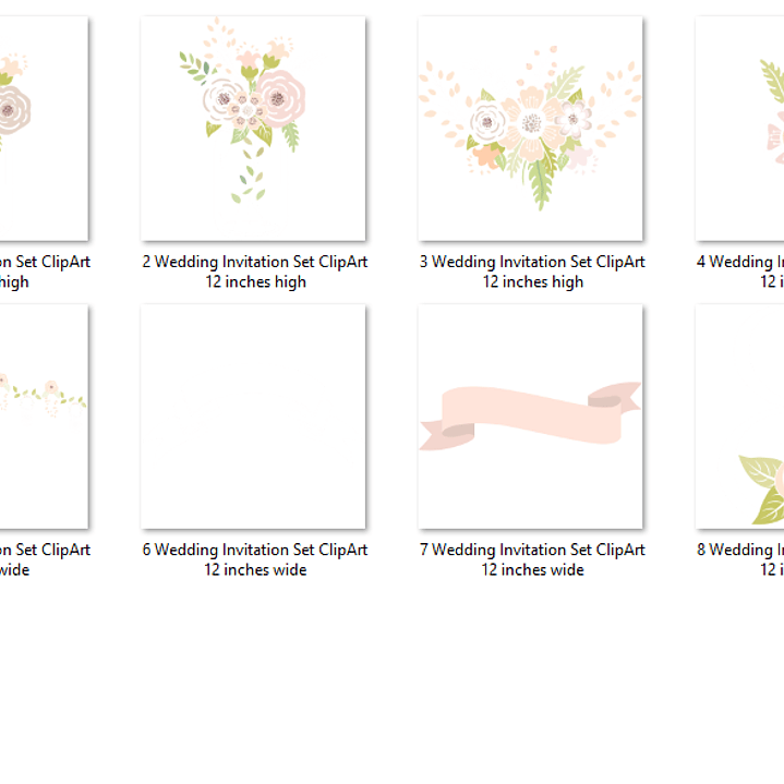 Kit Digital Conjunto de Convite de Casamento 2