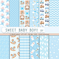 Kit Digital Papéis Azul Baby Boy  - Thumbnail 1