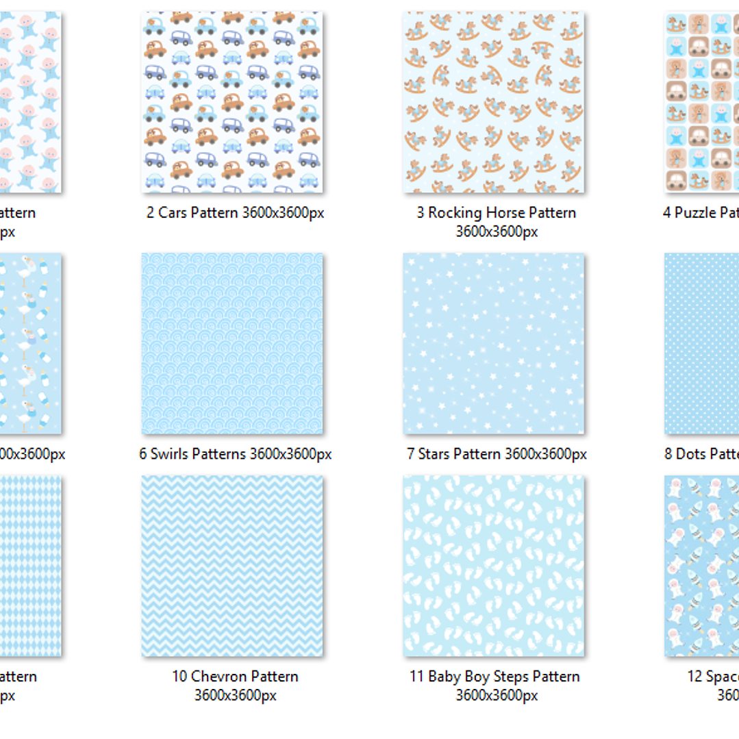 Kit Digital Papéis Azul Baby Boy  2