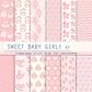Kit Digital Papéis Rosa Baby Girl - Thumbnail 1