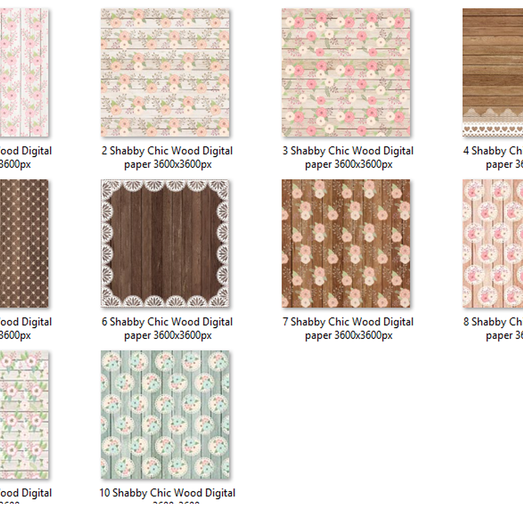 Kit Digital Papéis Estilo Madeira  2