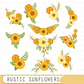 Kit Digital Girassóis Rústicos - Thumbnail 1