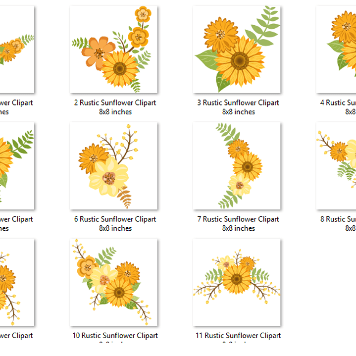 Kit Digital Girassóis Rústicos 2