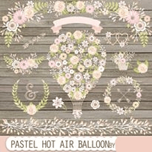 Kit Digital Balão de Ar Quente Pastel