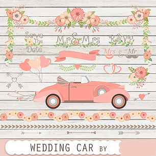 Kit Digital Carro de Casamento 