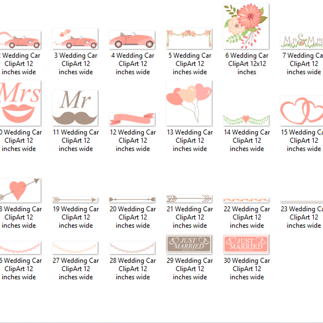 Kit Digital Carro de Casamento  2