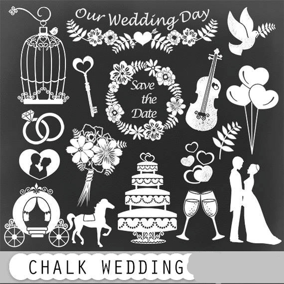 Kit Digital Casamento de Giz 1