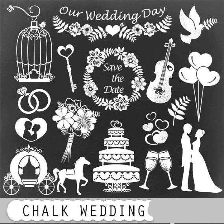 Kit Digital Casamento de Giz 1