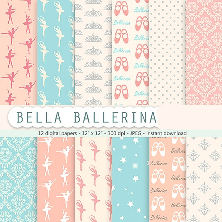 Kit Digital Papéis Bailarina  1