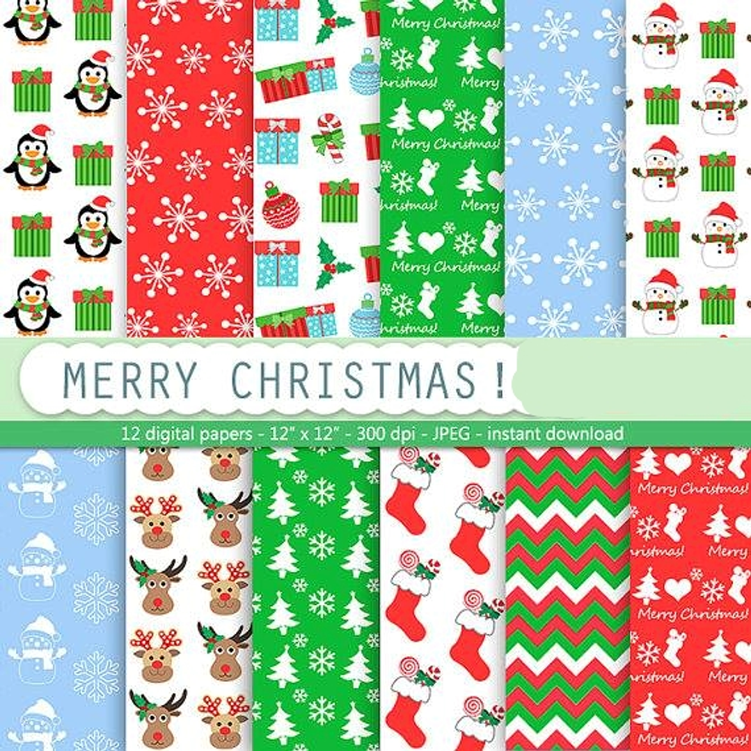 Kit Digital Papéis Feliz Natal 02 1