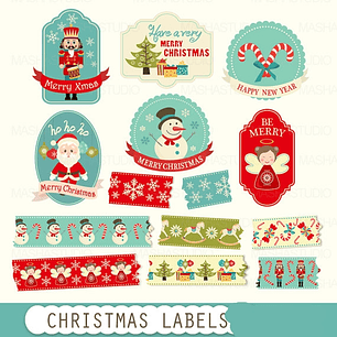 Kit Digital Etiquetas de Natal