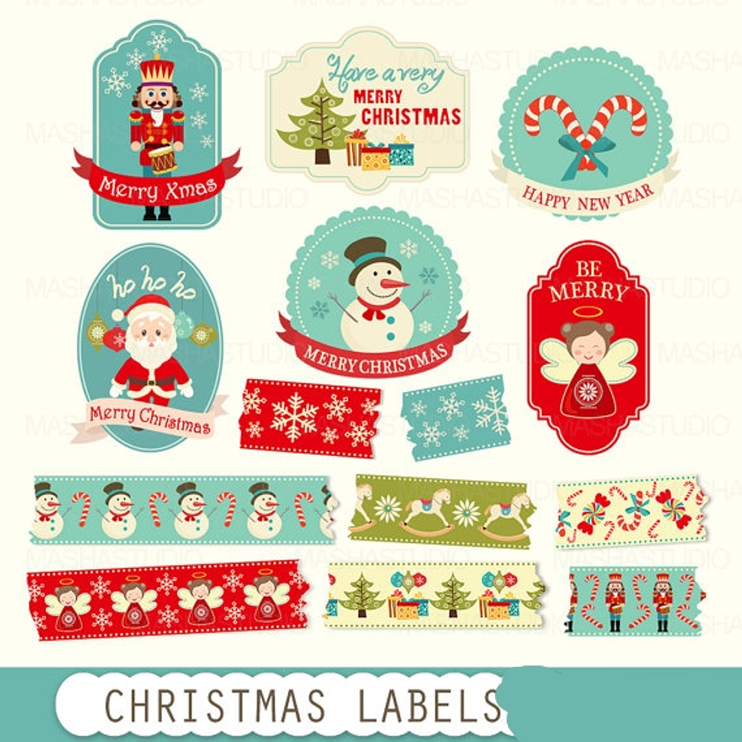 Kit Digital Etiquetas de Natal 1