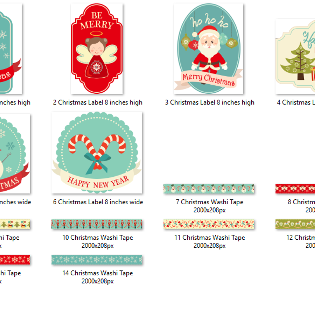 Kit Digital Etiquetas de Natal 2