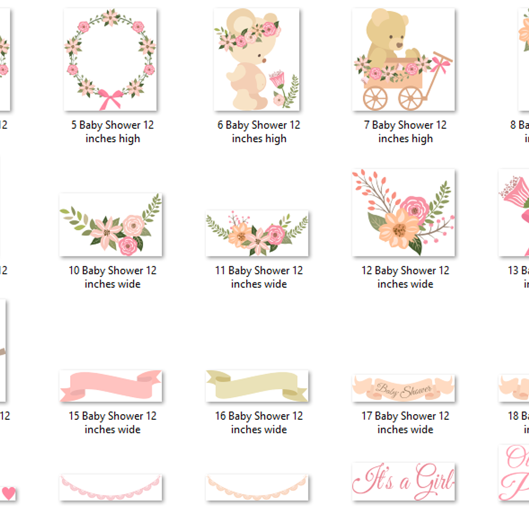 Kit Digital Chá de Bebê Menina 2