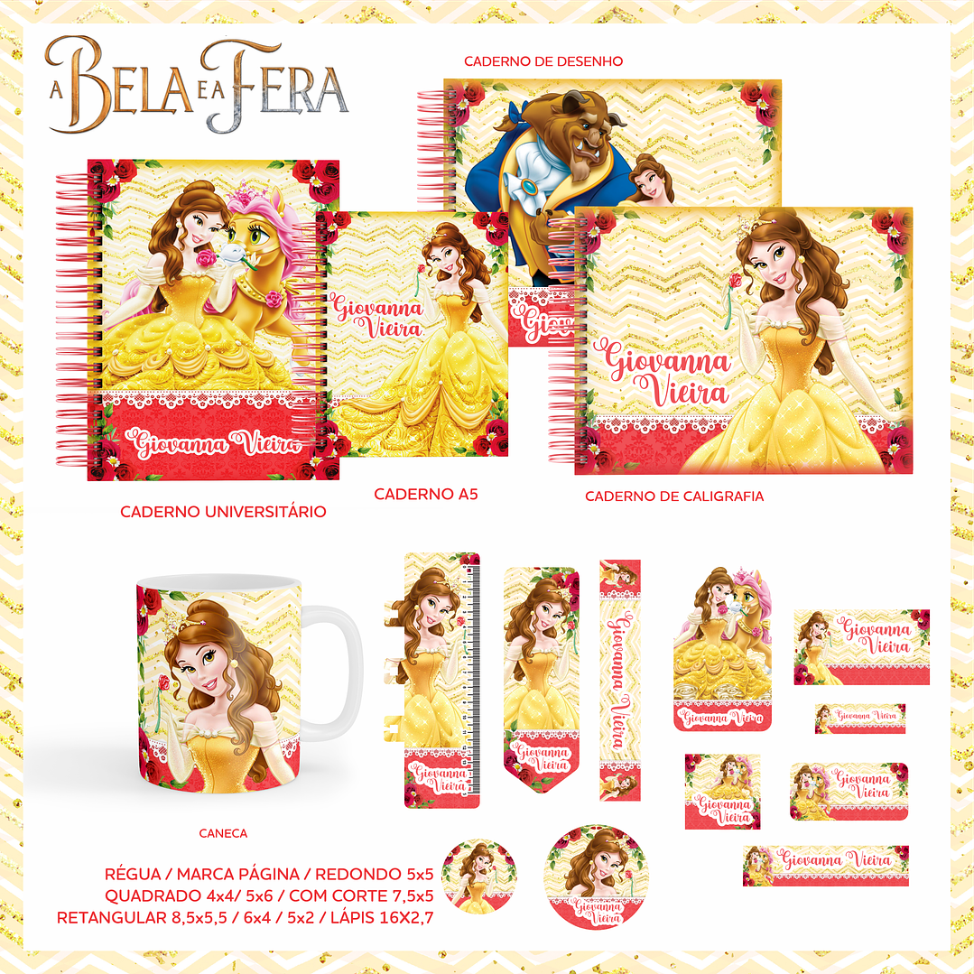 Arquivo Encadernação Escolar A Bela e a Fera 2021 1