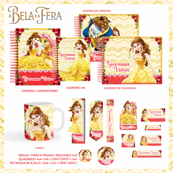 Arquivo Encadernação Escolar A Bela e a Fera 2021 1