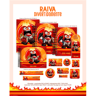 Arquivo Encadernação Escolar 2026 Raiva Divertidamente 