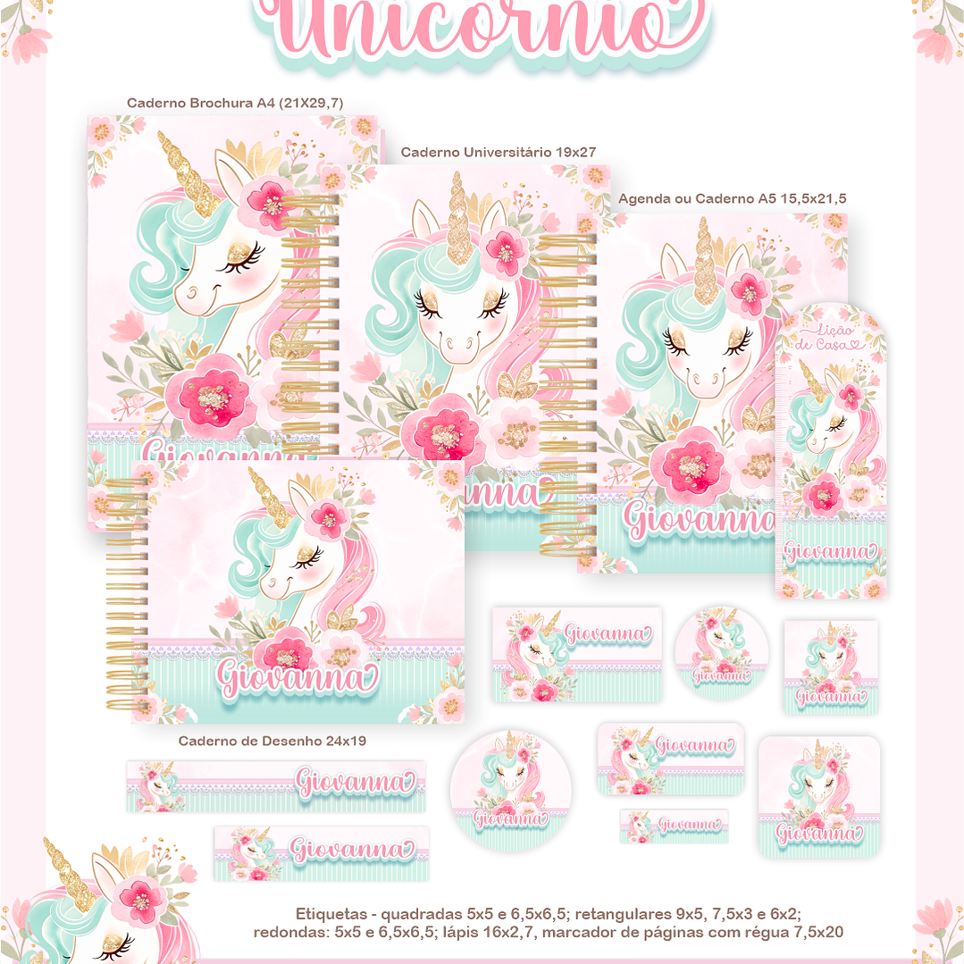 Arquivo Encadernação Escolar 2026 Unicórnio  1