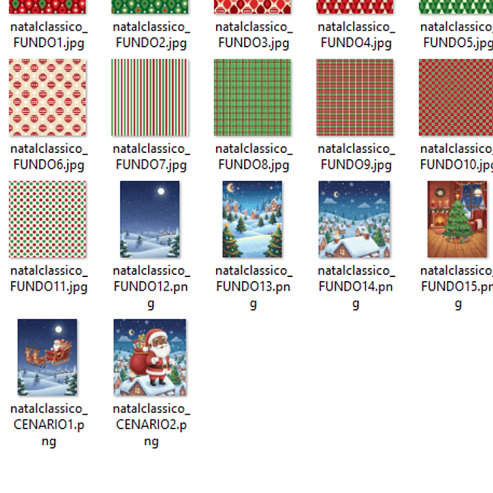 Kit Digital Natal Clássico  3