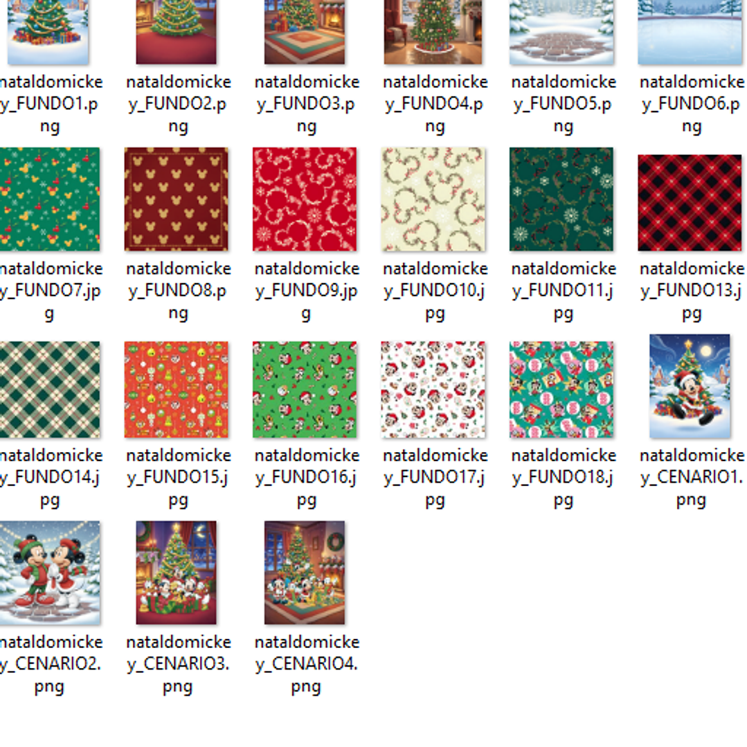 Kit Digital Natal do Mickey  4