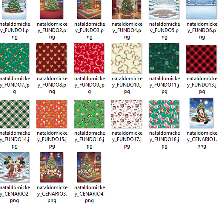 Kit Digital Natal do Mickey  4