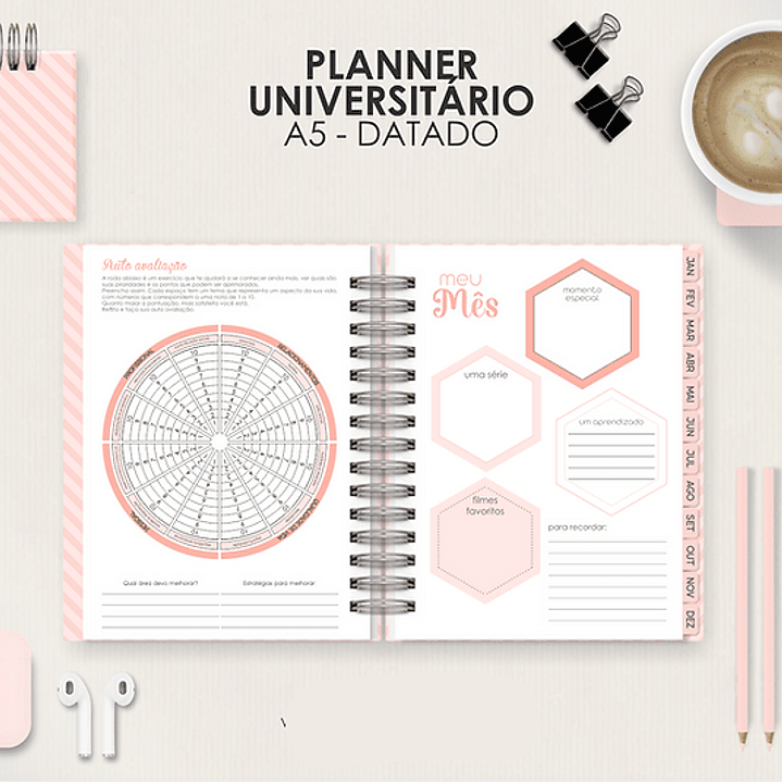 Arquivo Miolo Planner A5 Datado Horizontal  10