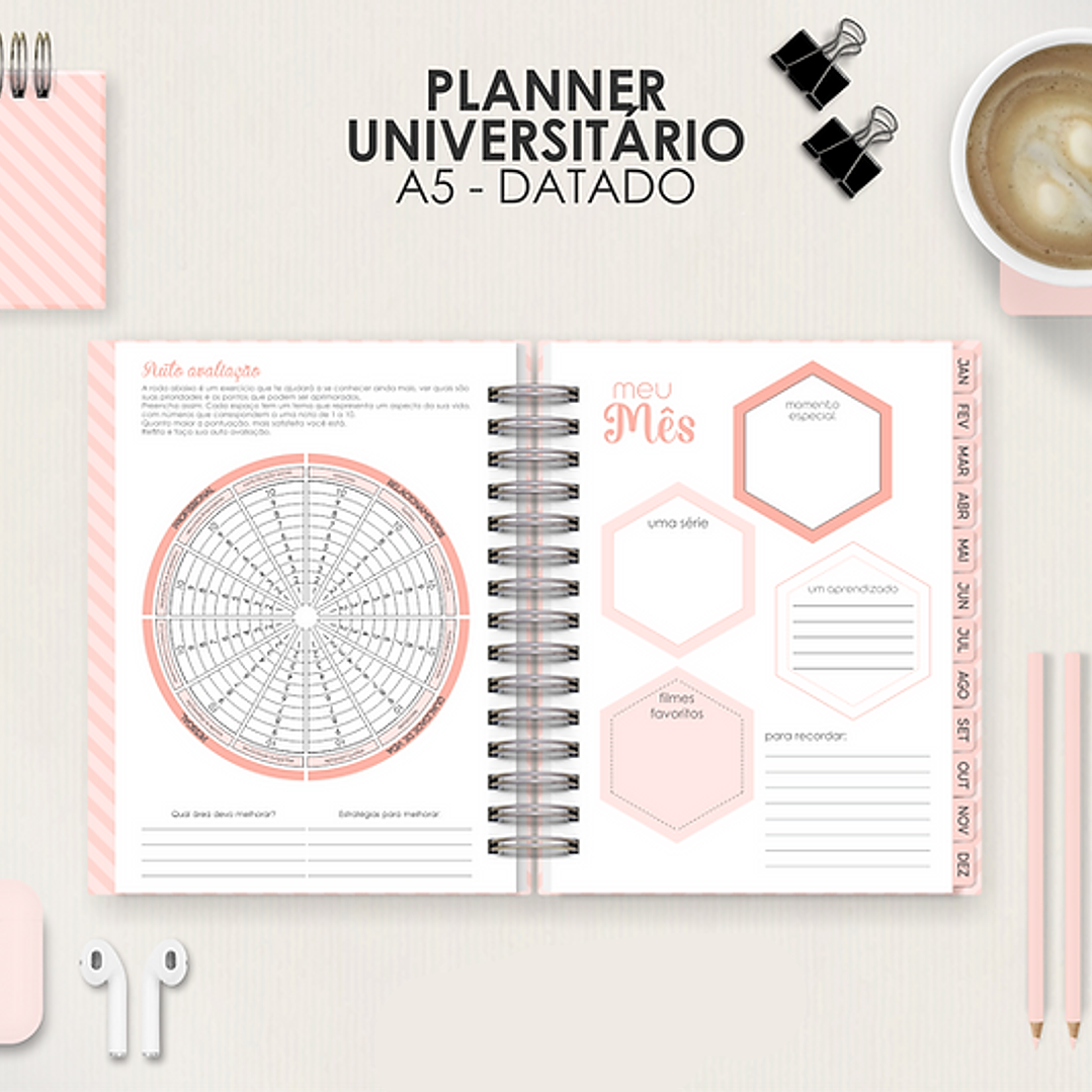 Arquivo Miolo Planner A5 Datado Vertical  11