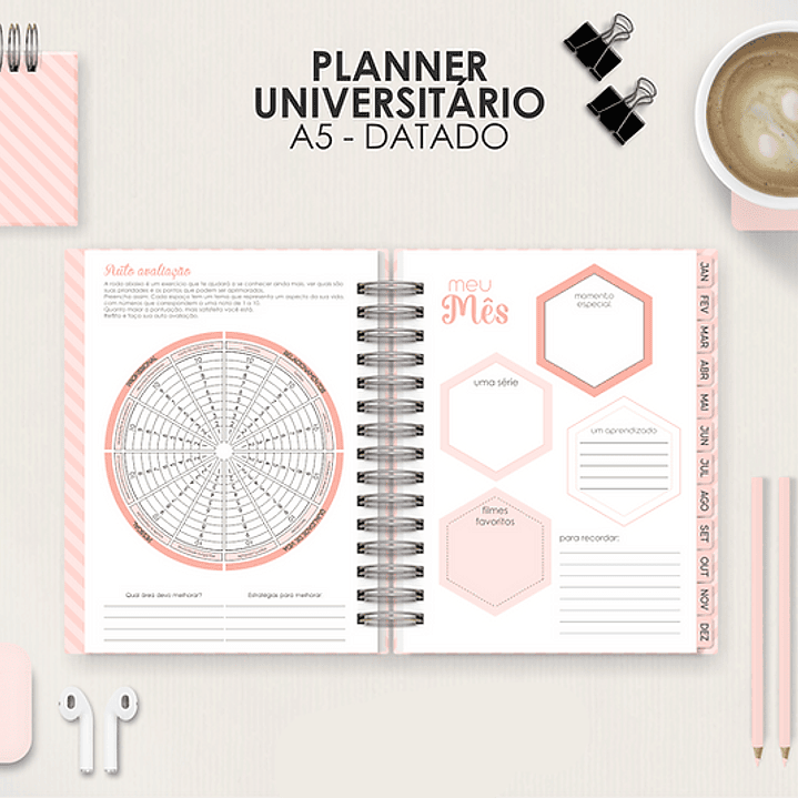 Arquivo Miolo Planner A5 Datado Vertical  11