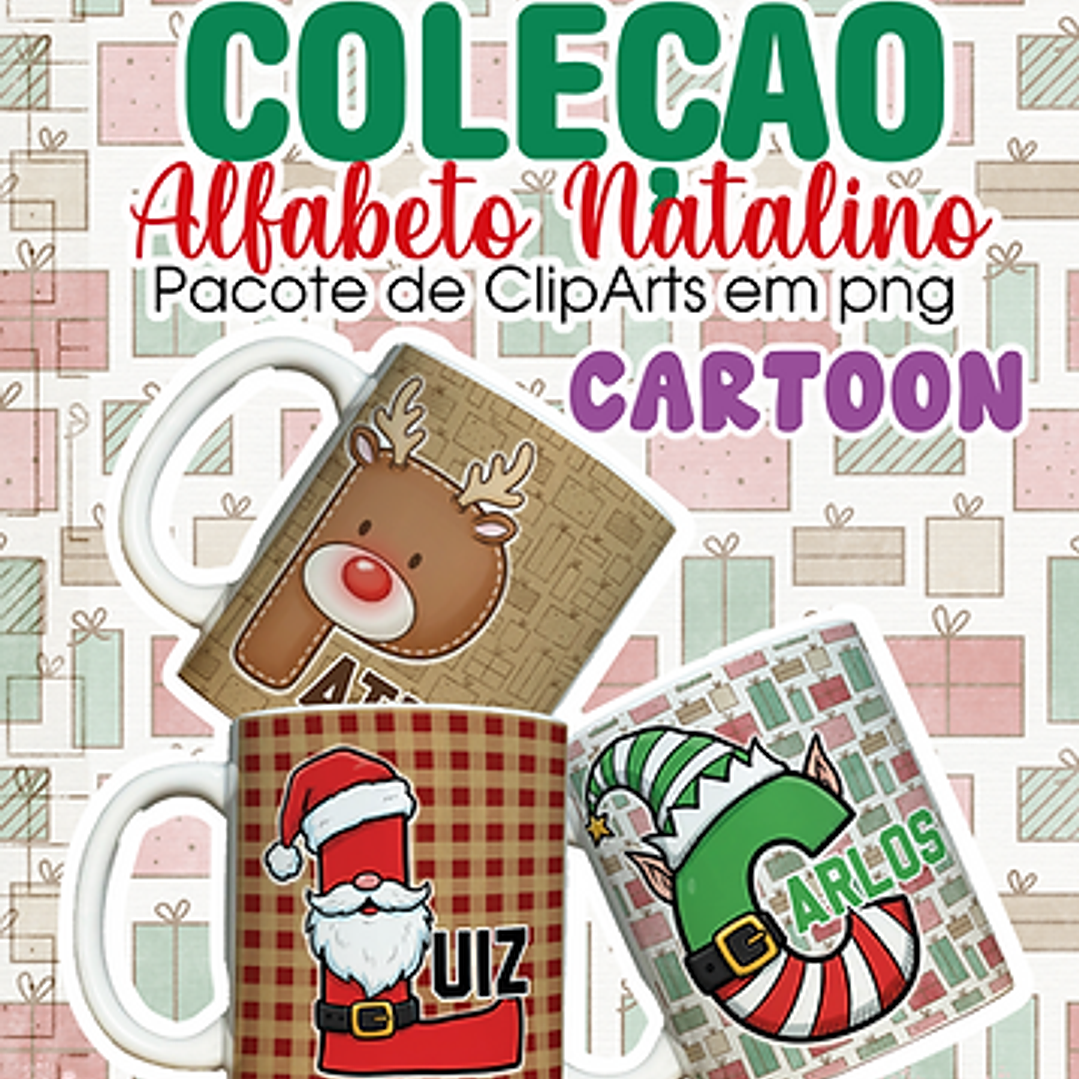 Arquivo Coleção Alfabeto Natalino Cartoon 1