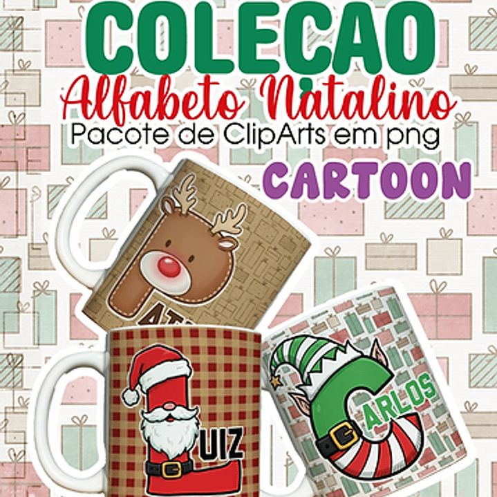Arquivo Coleção Alfabeto Natalino Cartoon 1