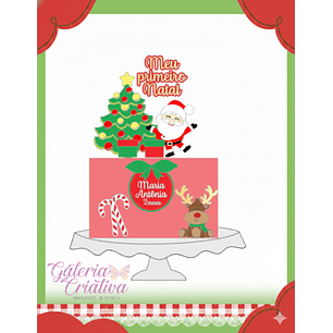 Arquivo Topo de Bolo Natal Meu Primeiro Natal em Camadas 