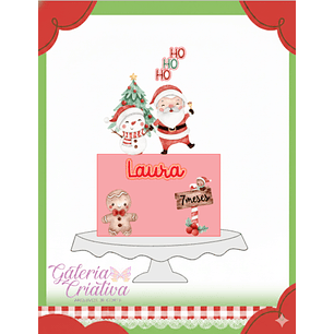 Arquivo Topo de Bolo Natal Aquarela 