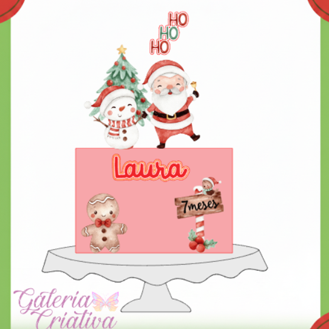 Arquivo Topo de Bolo Natal Aquarela  1