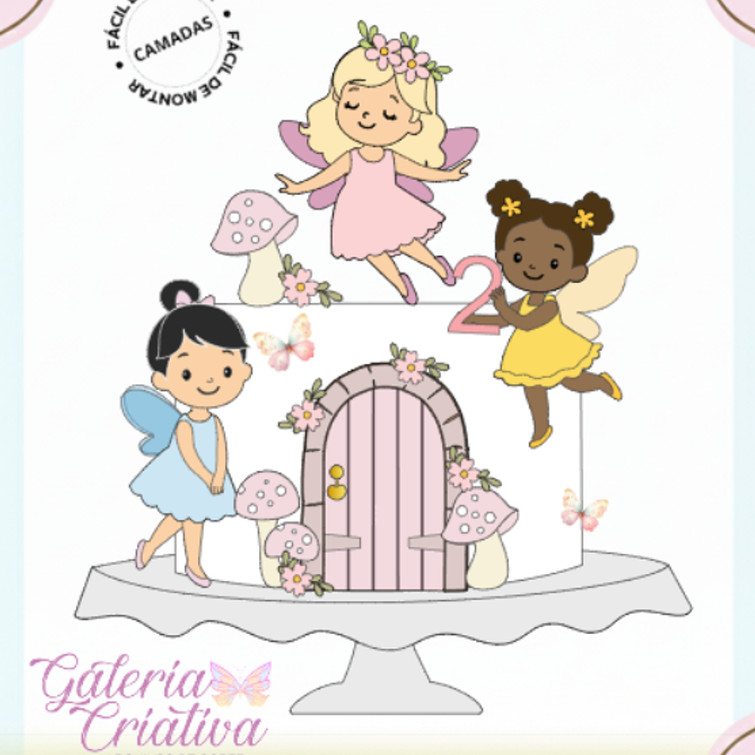 Arquivo Topo de Bolo Fadinhas  1