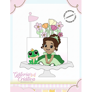 Arquivo Topo de Bolo Princesa Tiana Baby 