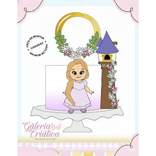 Arquivo Topo de Bolo Rapunzel Enrolados 