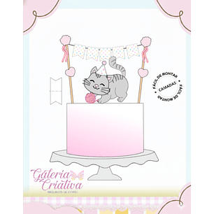 Arquivo Topo de Bolo Gatinho