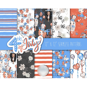 Kit Digital Papéis 4 de Julho 