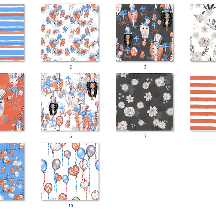 Kit Digital Papéis 4 de Julho  2