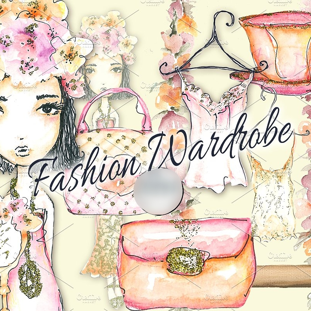 Kit Digital Garota Fashion  1