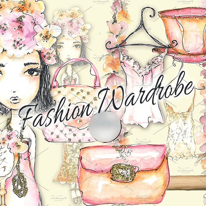 Kit Digital Garota Fashion  1