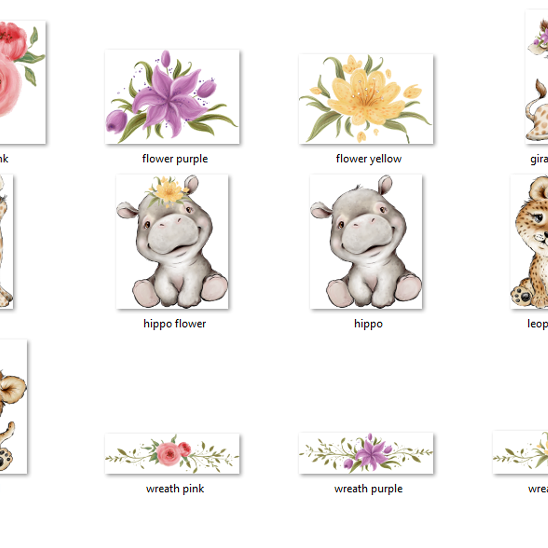 Kit Digital Bebês Animais Africanos 2 2