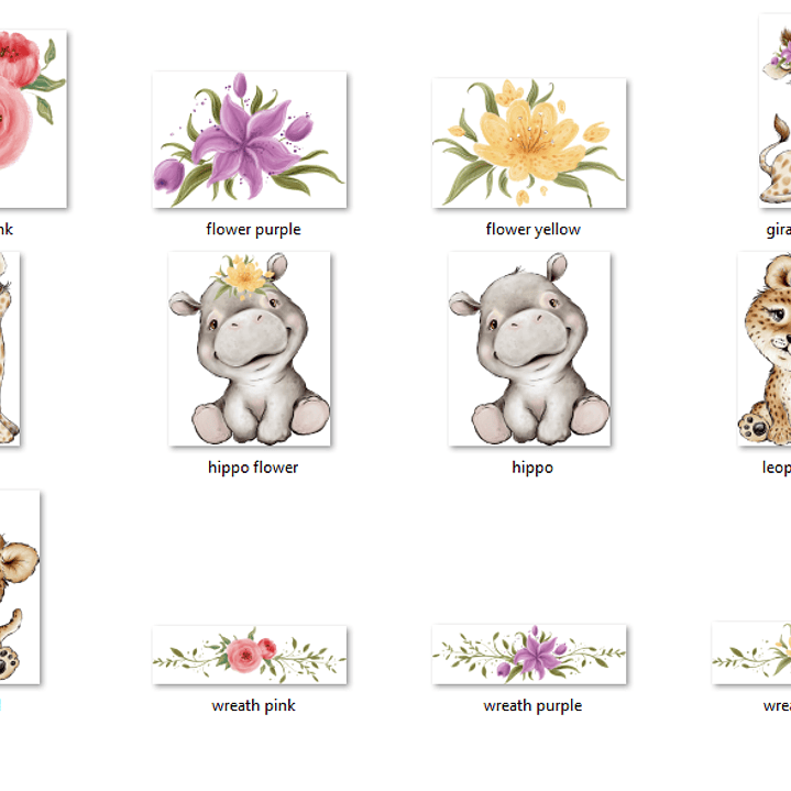 Kit Digital Bebês Animais Africanos 2 2