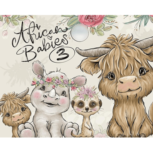 Kit Digital Animais Bebês da Africa 3