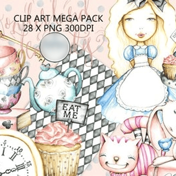 Kit Digital Alice no País das Maravilhas  1