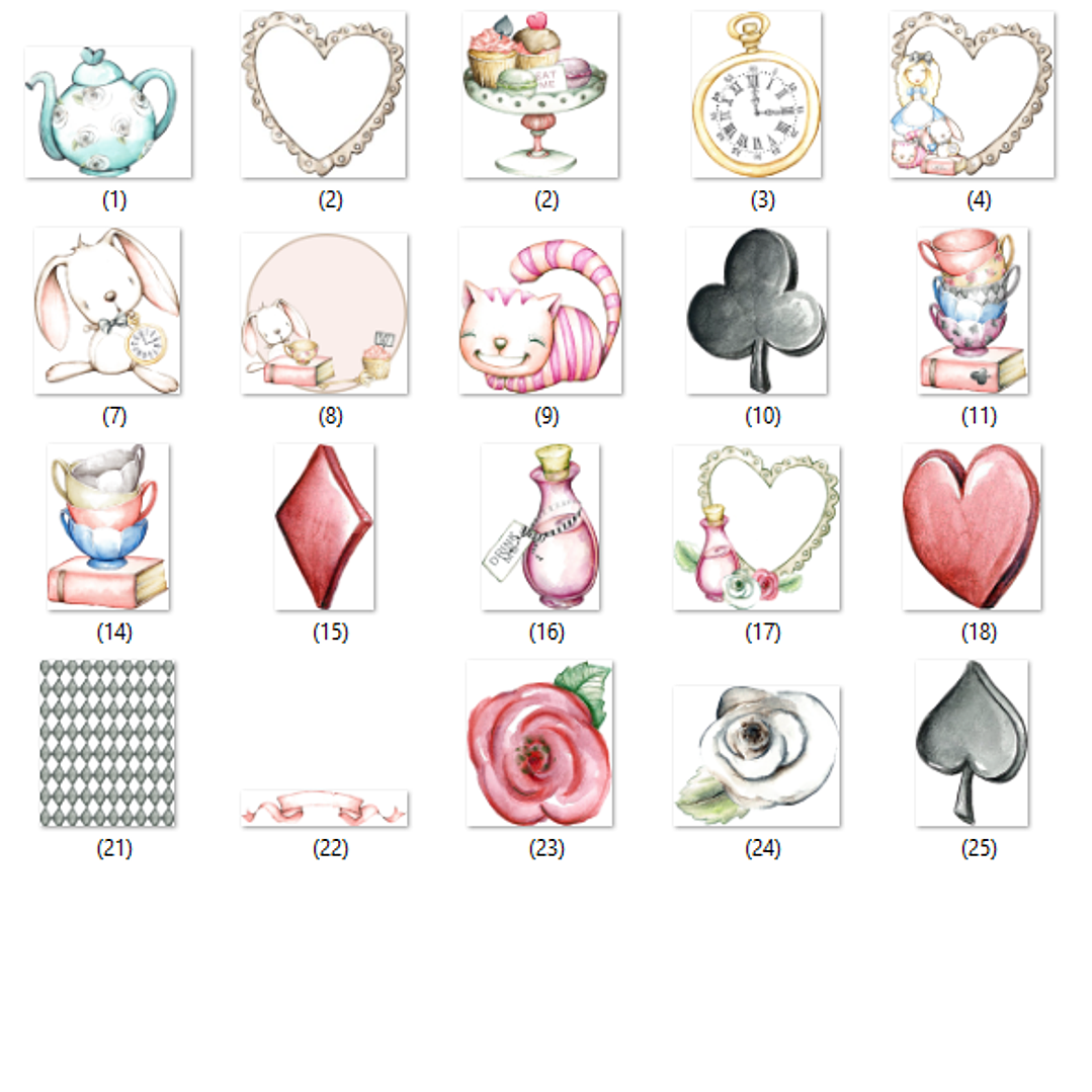 Kit Digital Alice no País das Maravilhas  2